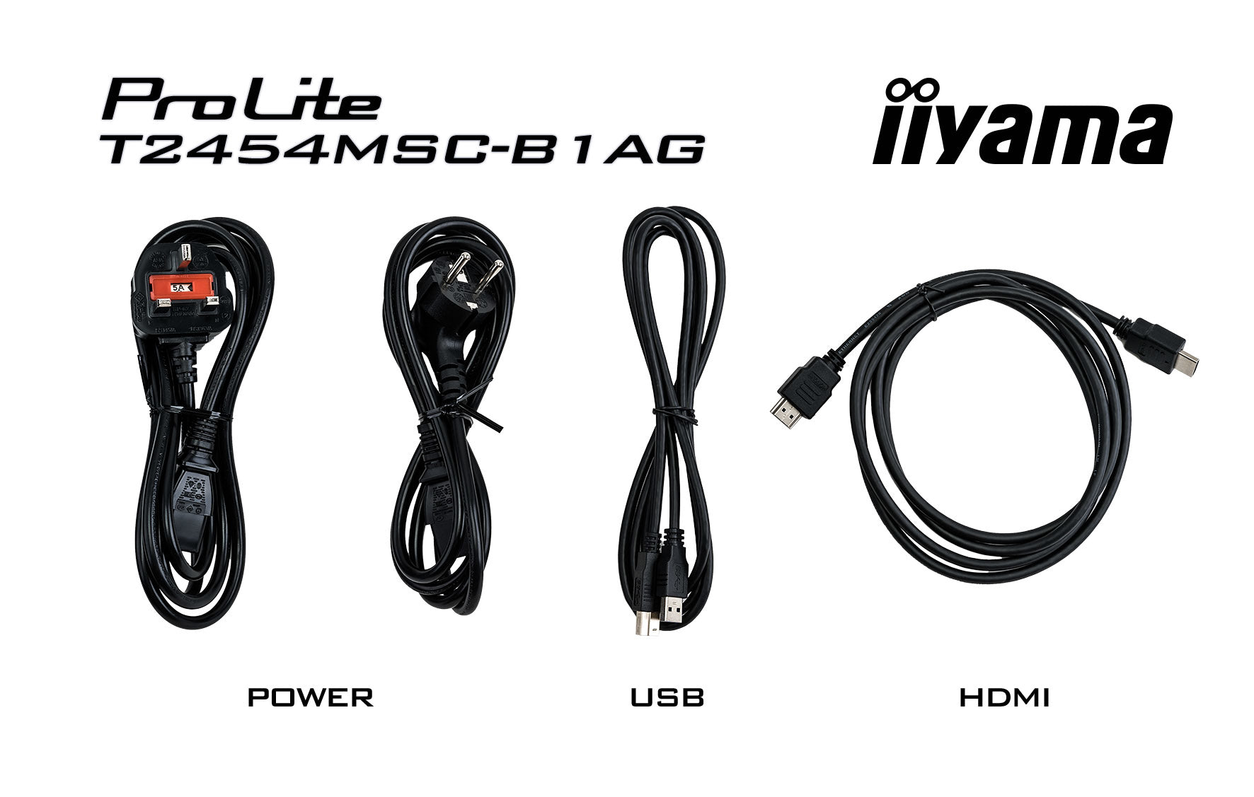  ar Full HD LED Pekskärm Flera användare Svart iiyama T2454MSC-B1AG 4948570116416 Platta Pc-Skärmar ProLite  T2454MSC-B1AG ww