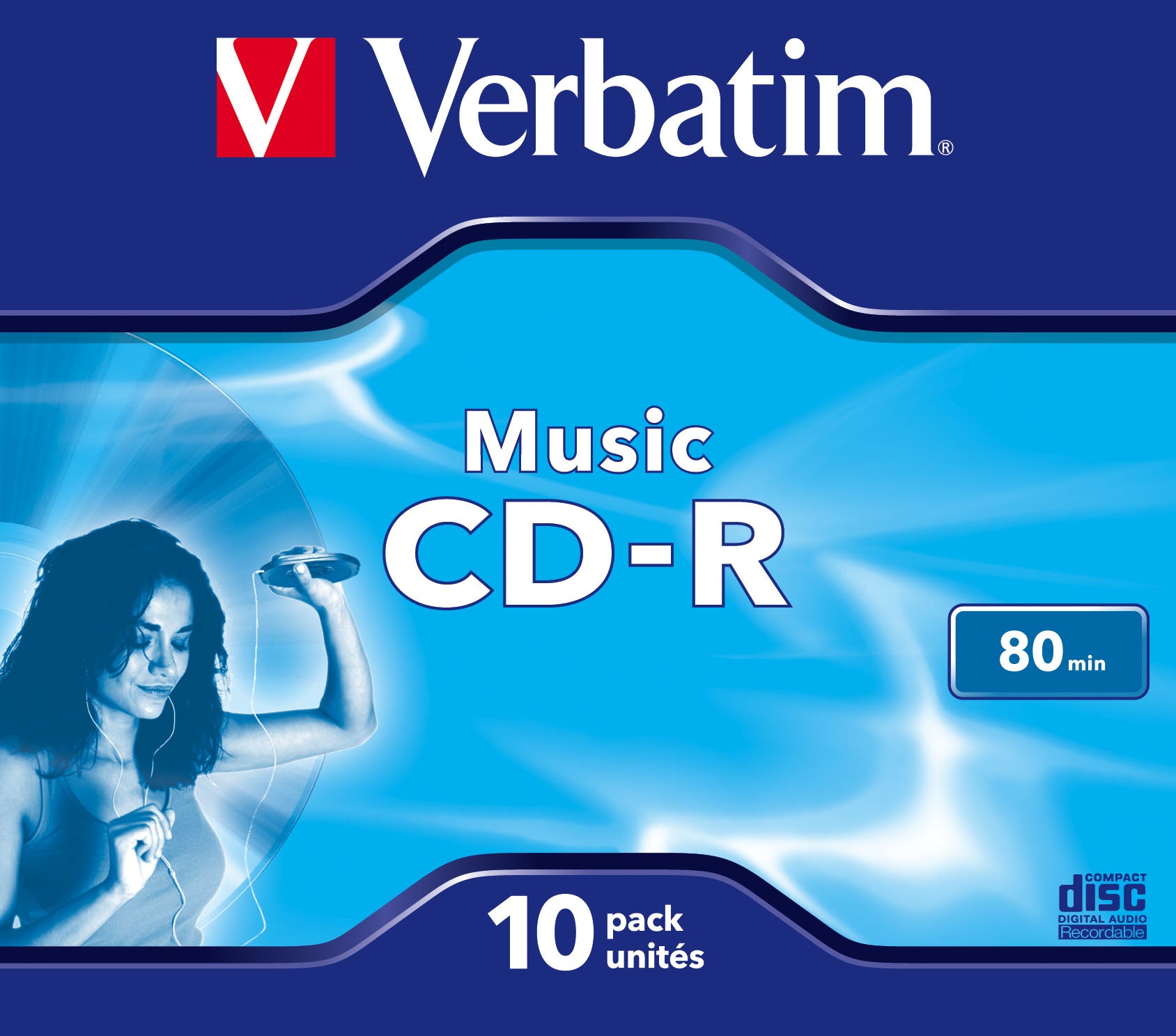  51 Skrivbara CD   Music CD-R www.electricalstuff.se ElectricalStuff.se   Verbatim Music CD-R 700 MB 16X 10 styck Verbatim 43