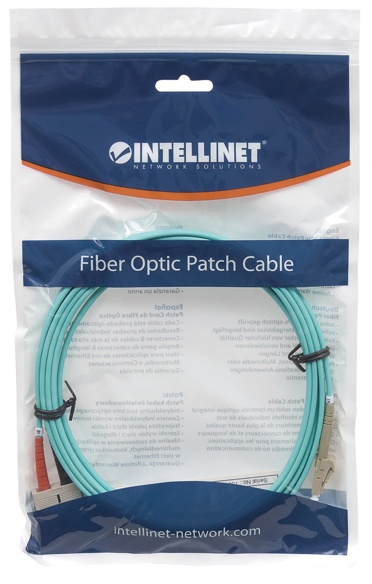 m LC SC Aqua Intellinet 750158 0766623750158|766623750158 InfiniBand och Fiberoptiska Kablar   750158 www.electricalstuff.se