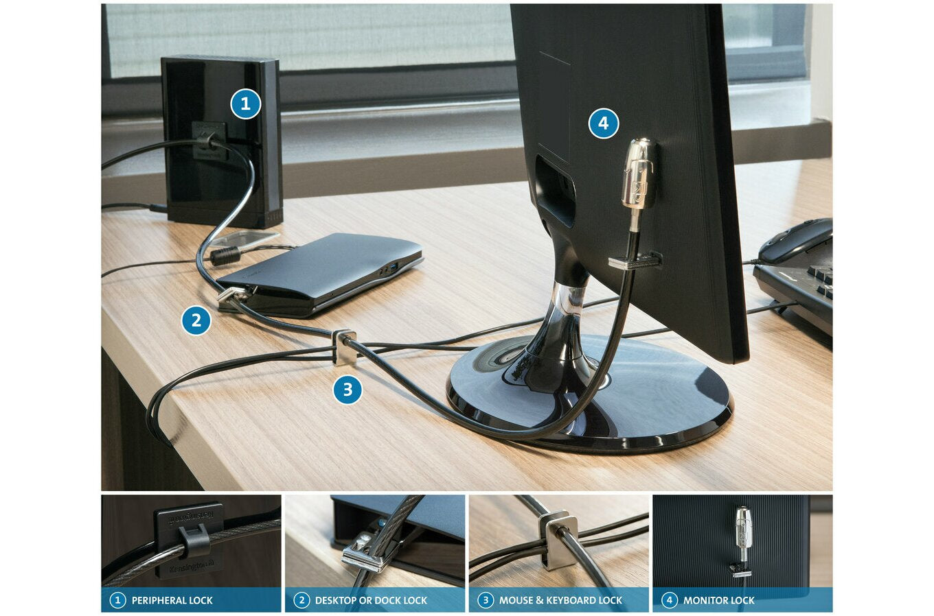  .se ElectricalStuff.se   Kensington Enhetslås MicroSaver® 2.0 Desktop Kensington K64424WW 0085896644248|085896644248 Kabellå