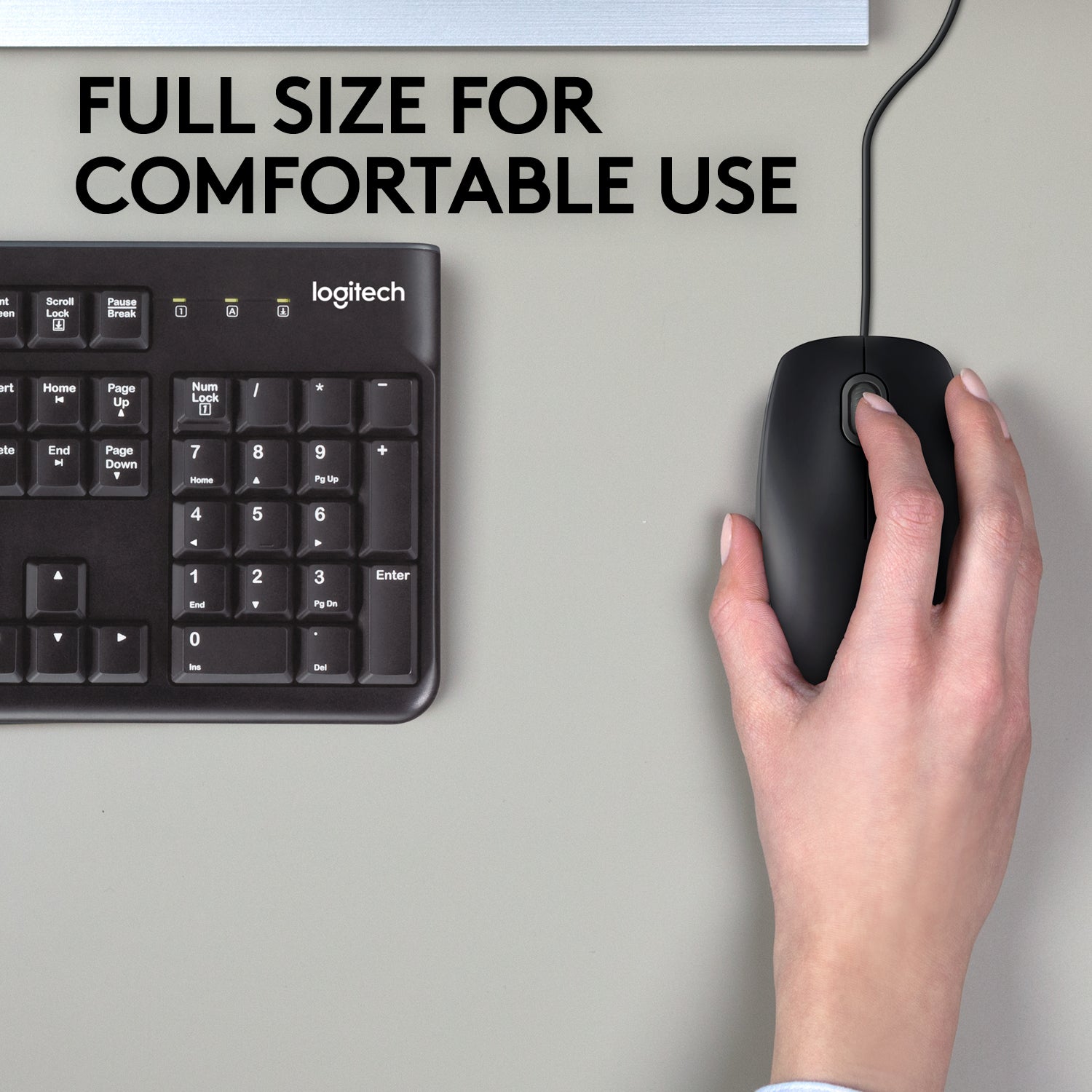  tormöss Kontor Ambidextrous USB Type-A Optisk 1000 DPI Logitech 910-005508 5099206080539 Datormöss   B110 Silent www.electri