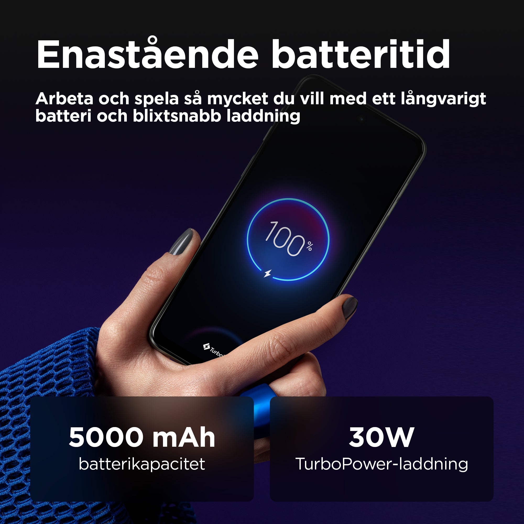  5000 mAh Grå Motorola PB5U0003SE 0840023274824|840023274824 Smarttelefoner moto G55 5G  g55 5G www.electricalstuff.se Electr