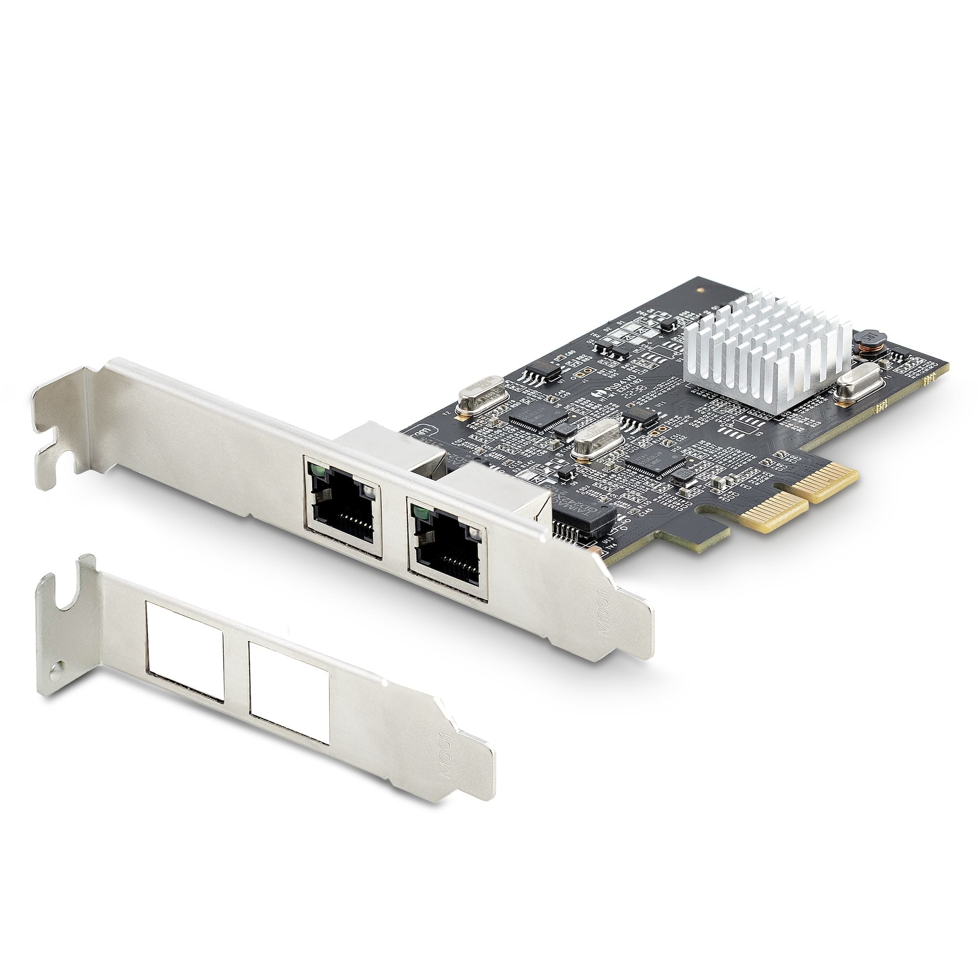   NBASE-T PCIe, Intel I225-V, nätverkskort för datorer med dubbla portar, Multi-Gigabit NIC, PCI Express Server LAN-kort, Eth