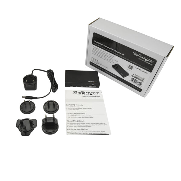  65030880404|065030880404 Bilddelare   HDMI-splitter med 2 portar - 60Hz www.electricalstuff.se ElectricalStuff.se   StarTech