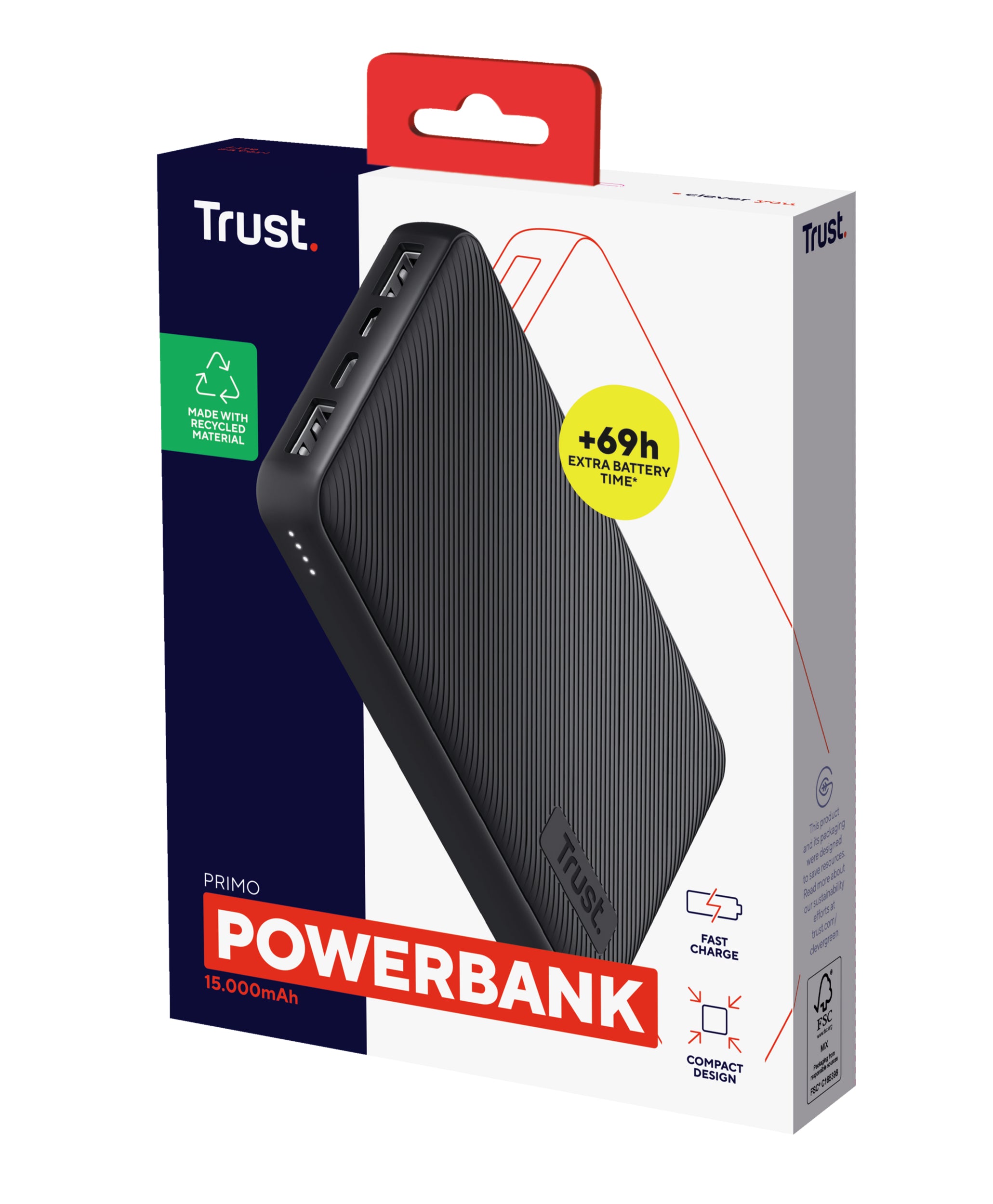  Ion (Li-Ion) 15000 mAh Svart Trust 24677 8713439246773 Basstationer   Primo www.electricalstuff.se ElectricalStuff.se   Trus