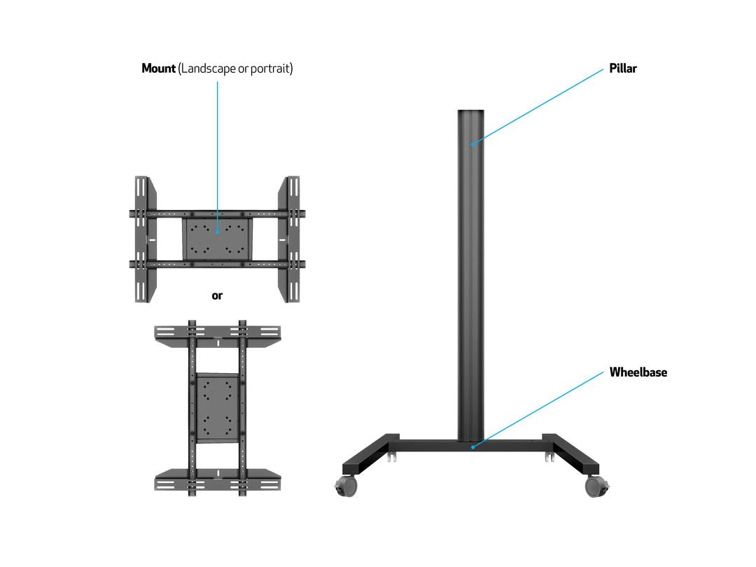  uff.se   Multibrackets 0643 fäste för skyltningsskärm 160 cm (63") Svart Multibrackets 0643 7350073730643 Fästen för Skyltni