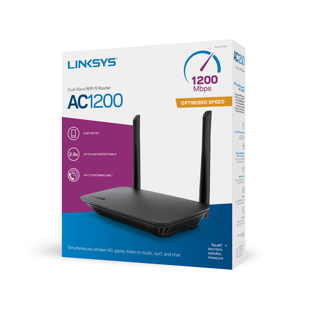  AC1200 Dual-Band WiFi 5-router www.electricalstuff.se ElectricalStuff.se   Linksys AC1200 Dual-Band WiFi 5-router Linksys E5