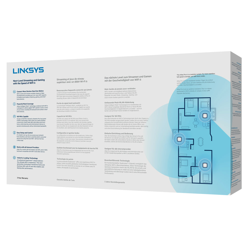  ElectricalStuff.se   Linksys AX5400 Hela hemmets mesh WiFi 6 dubbelbandsystem, 3-pack Linksys MX5503-KE 0745883827565|745883