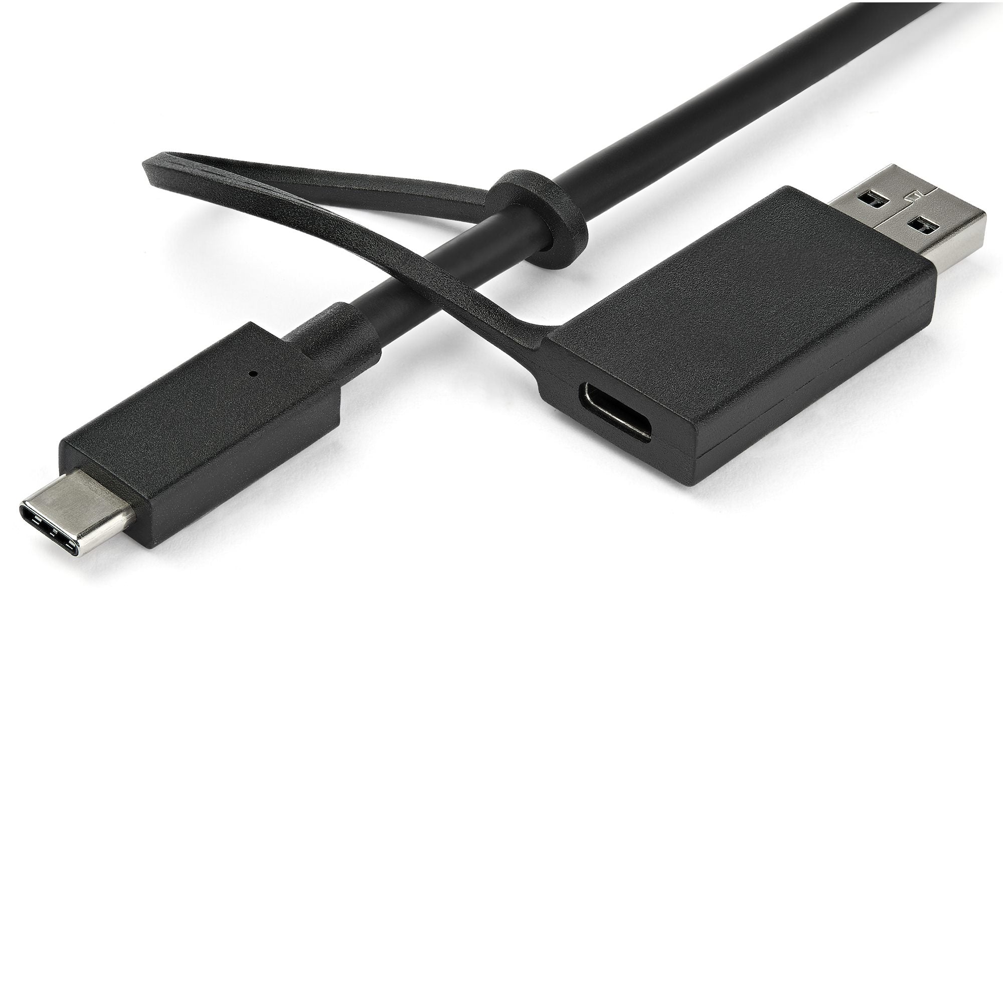  rTech.com USB-C- och USB-A-dockningsstation ‒ hybrid universell dockningsstation för bärbar dator med dubbelskärm för 4K vid