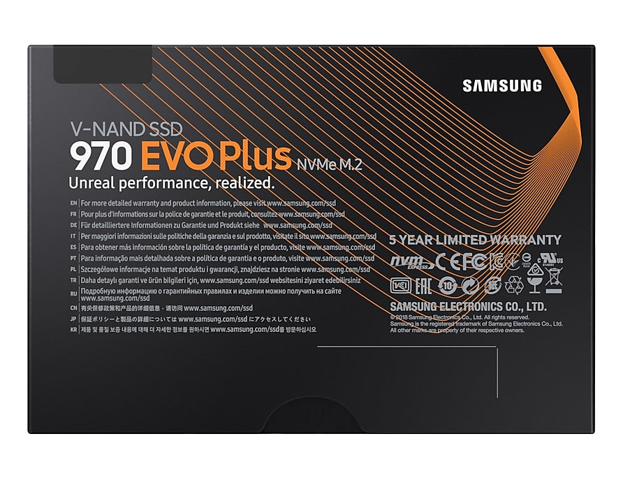  ung MZ-V7S500E 8801643798543 SSD-Hårddisk   970 EVO Plus www.electricalstuff.se ElectricalStuff.se   Samsung 970 EVO Plus 50