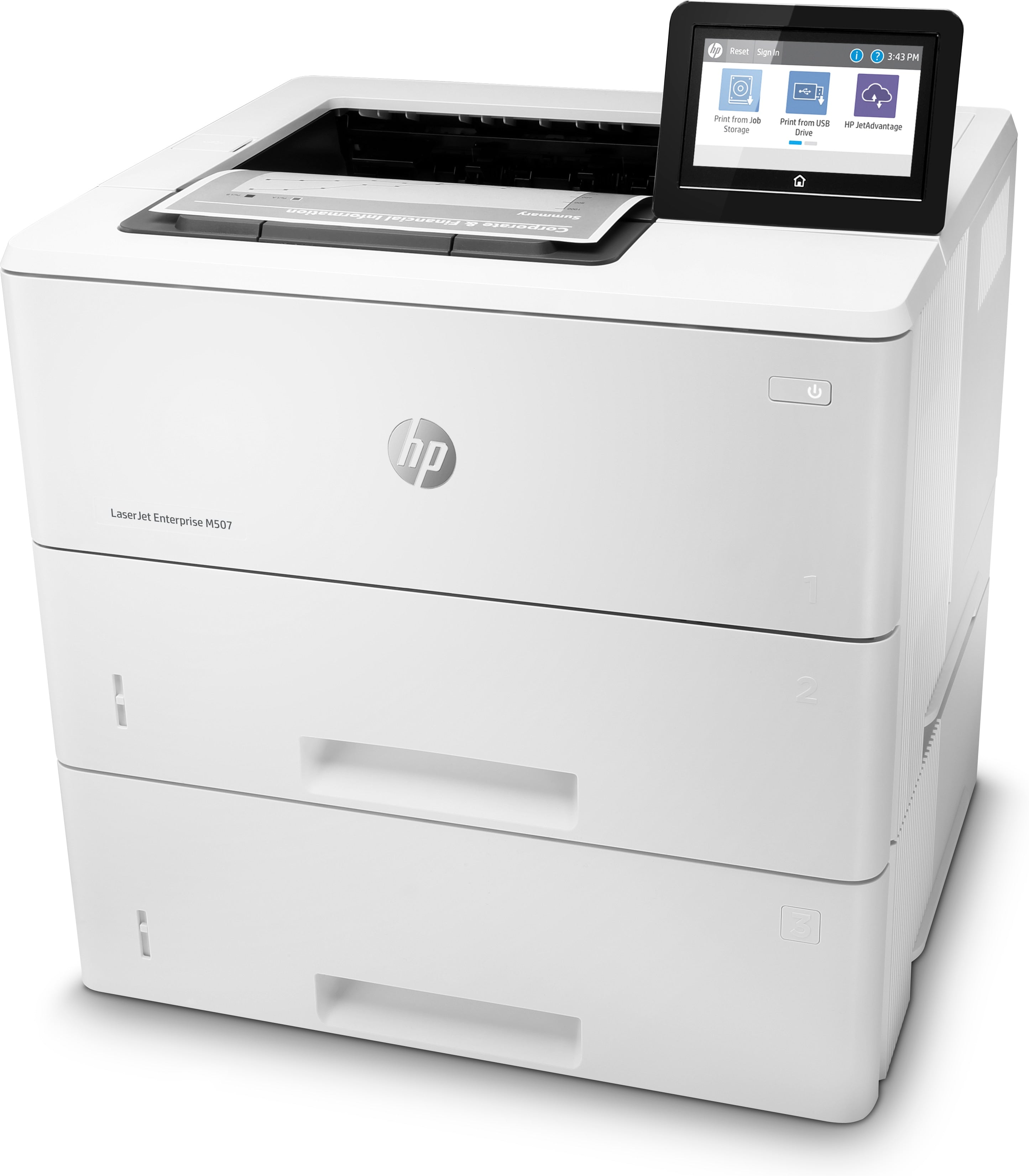  ig utskrift HP 1PV88A#B19 0192545078955|192545078955 Laserskrivare LaserJet Enterprise  HP LaserJet Enterprise M507x, Black 