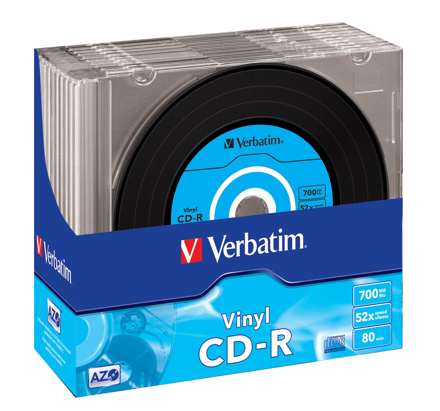  www.electricalstuff.se ElectricalStuff.se   Verbatim CD-R AZO Data Vinyl 700 MB 52X 10 styck Verbatim 43426 0023942434269|02