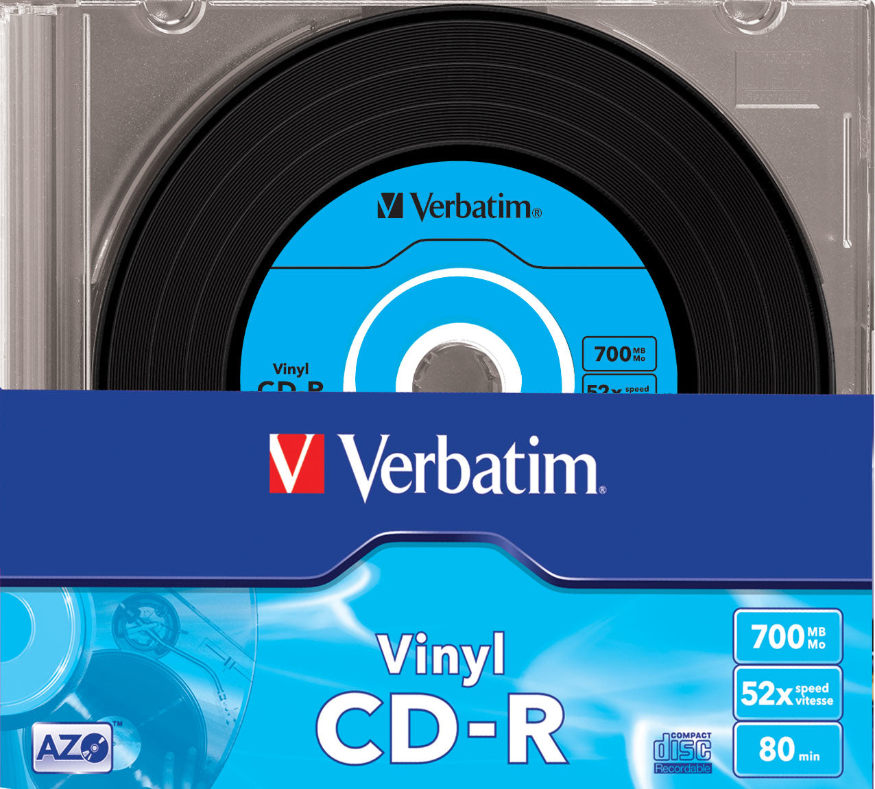  23942434269|5052461679436 Skrivbara CD   CD-R AZO Data Vinyl www.electricalstuff.se ElectricalStuff.se   Verbatim CD-R AZO D