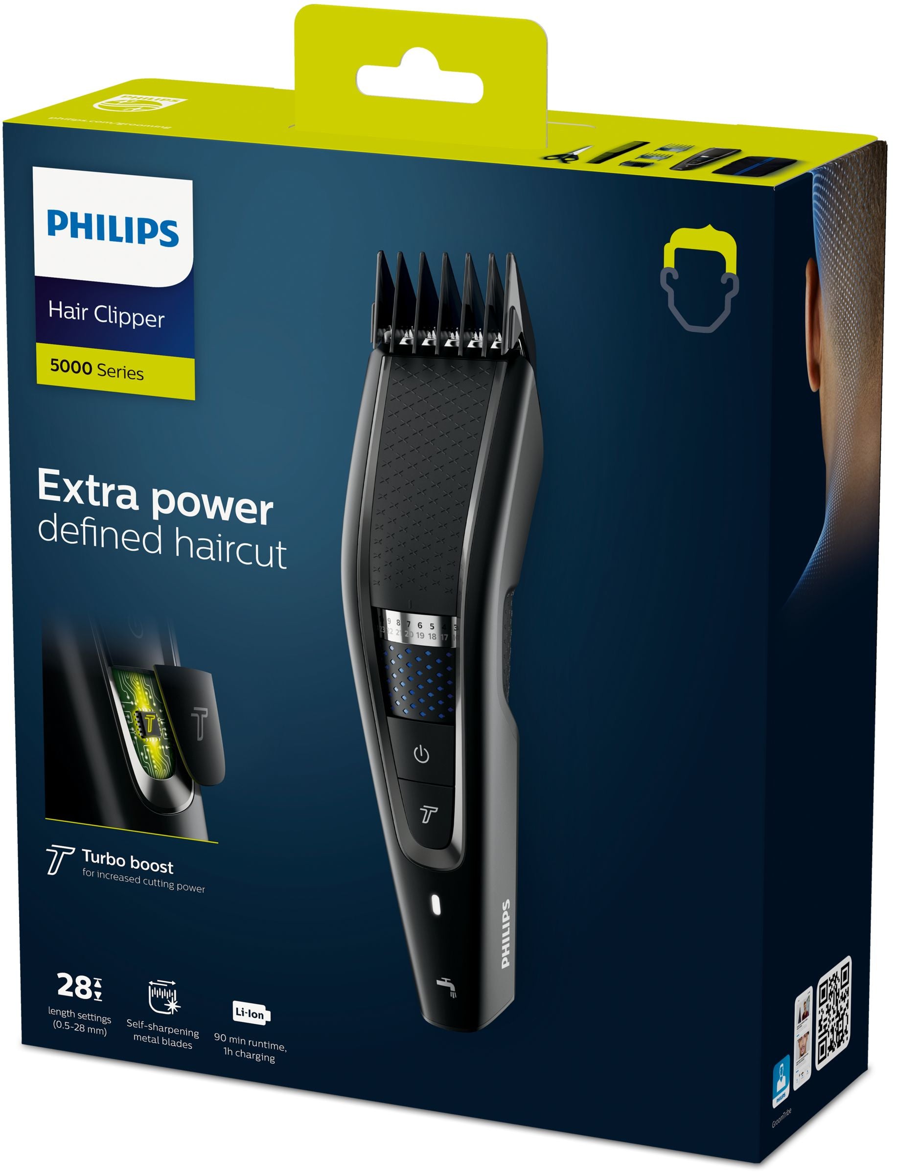  15 8710103901587|8710103914839|8710103914082 Skägg/Hår Trimmer 5000 series  Trim-n-Flow PRO-teknik Tvättbar hårklippare www.