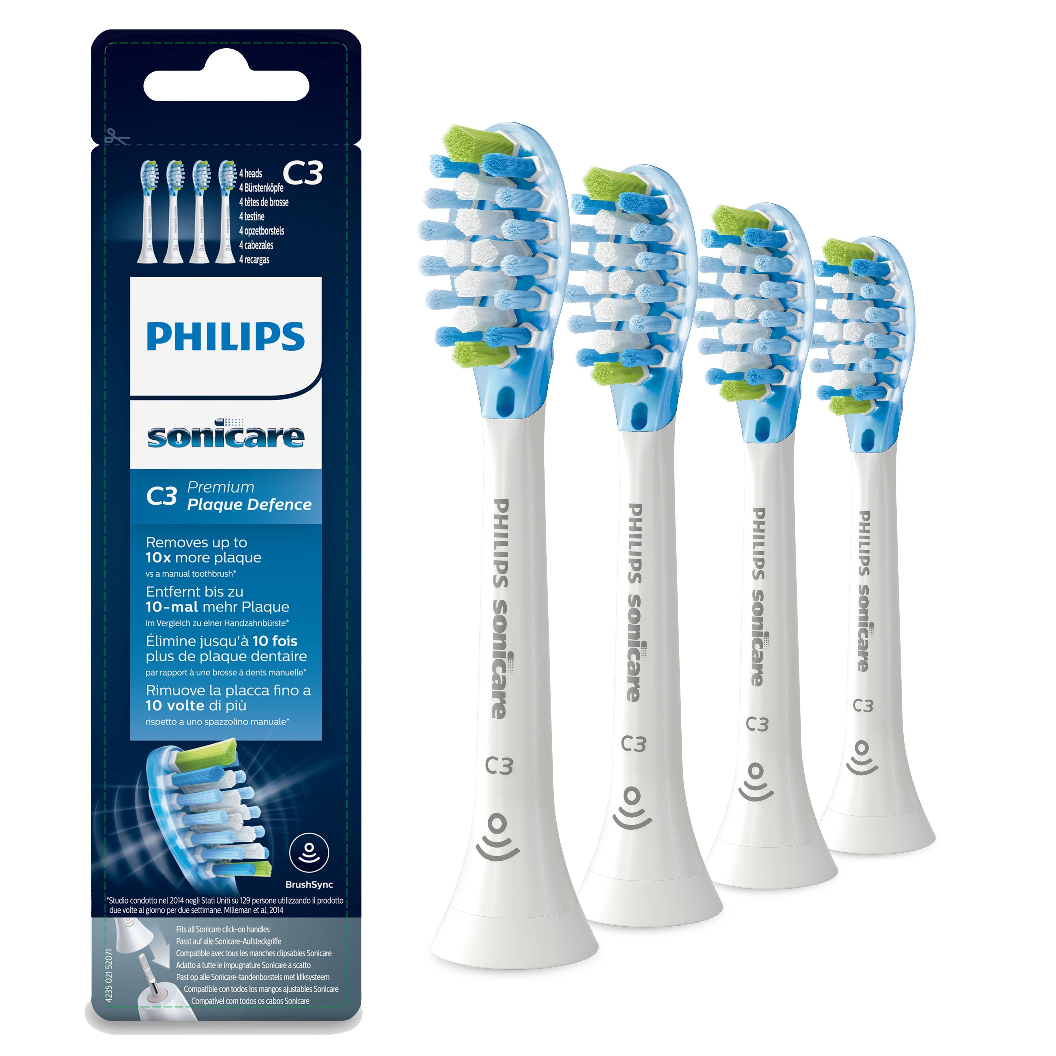  www.electricalstuff.se ElectricalStuff.se   Philips Sonicare C3 Premium Plaque Defence HX9044/17 4x Soniska tandborsthuvuden