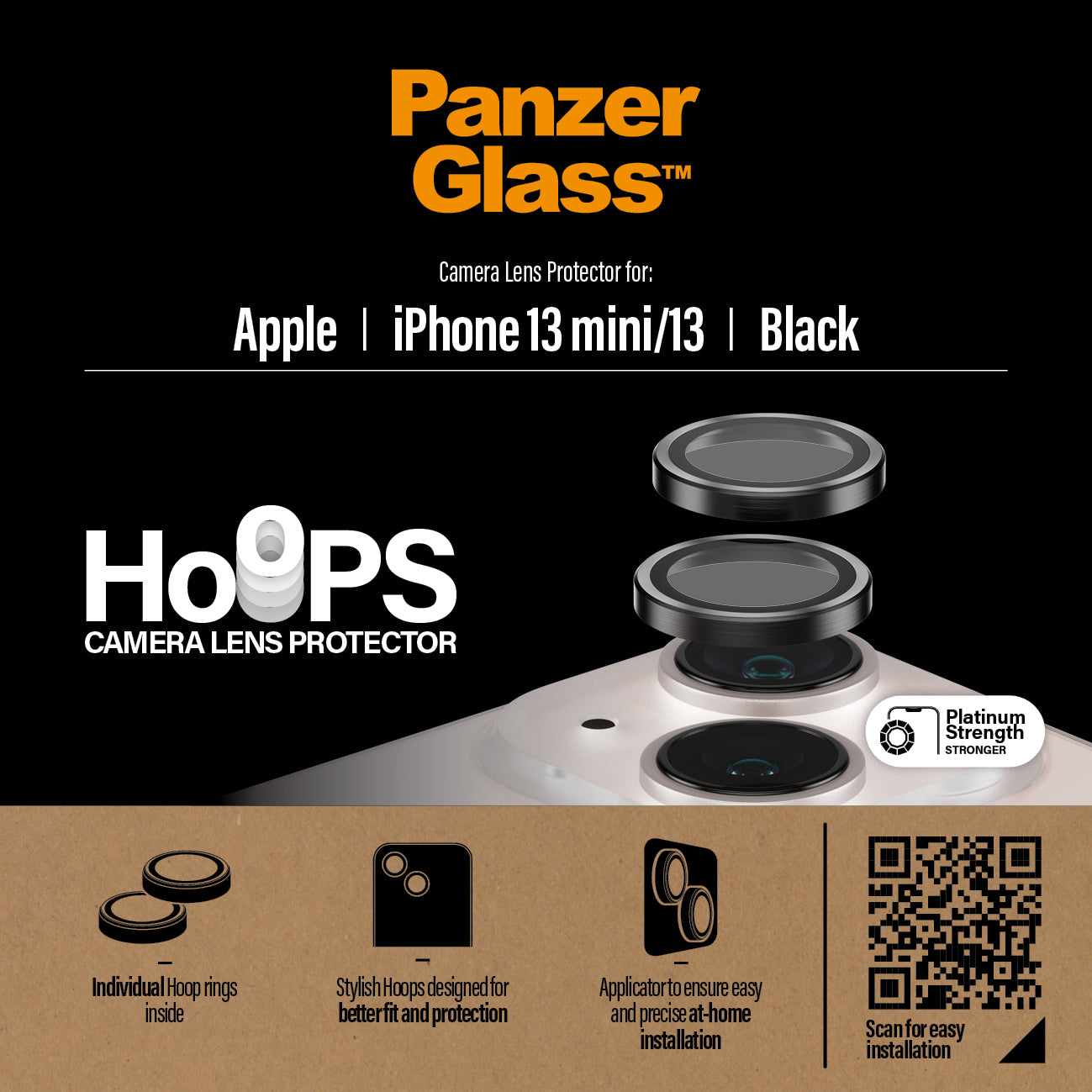  ectricalStuff.se   PanzerGlass Camera Rings iPhone 13 mini/13 Genomskinligt skärmskydd Apple 1 styck PanzerGlass 1142 571172