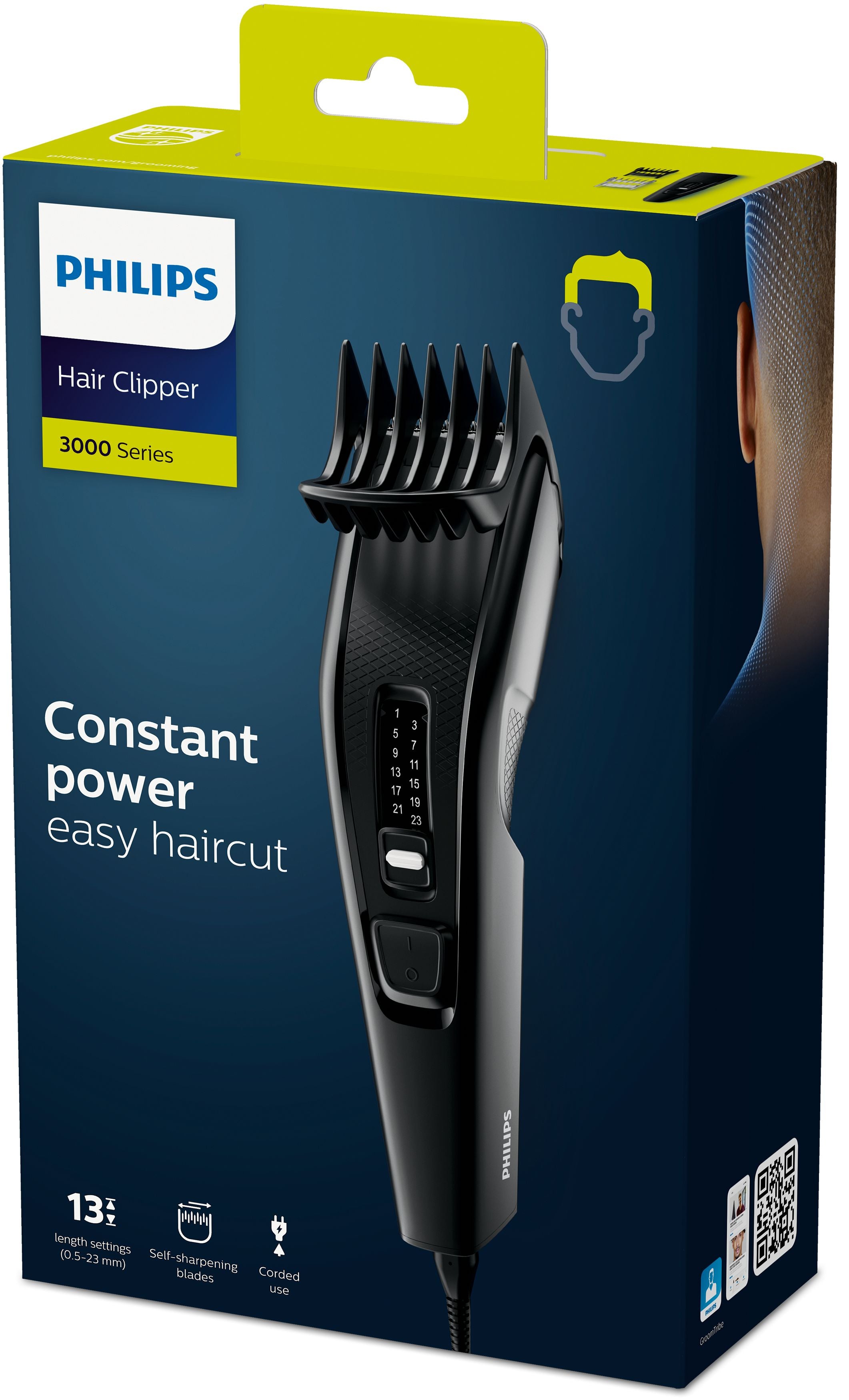  0/15 8710103842811|8710103855231|8710103859703|8710103860624 Skägg/Hår Trimmer 3000 series  Hairclipper series 3000 HC3510/1
