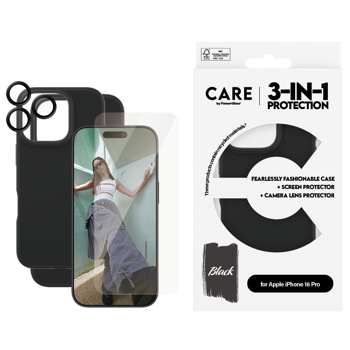  891 5715685004926 Övrigt   CARE by PG3-in-1 Bundle iPhone16 6.3 Pro www.electricalstuff.se ElectricalStuff.se   PanzerGlass 