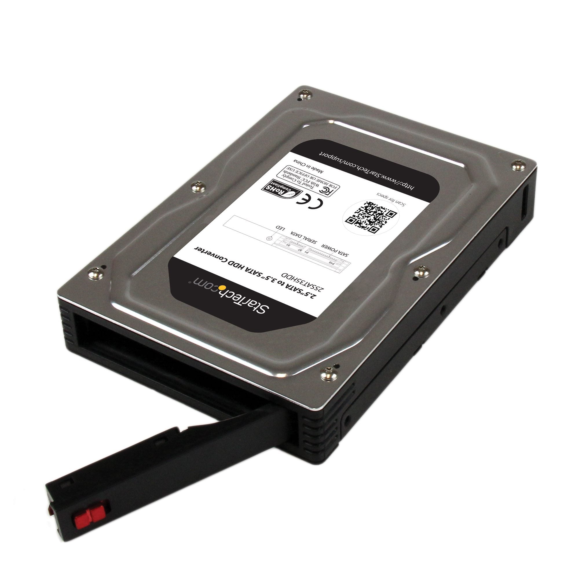  höjd på upp till 12,5 mm StarTech.com 25SAT35HDD 0065030854856|065030854856 Drive Bay-Paneler   2,5" till 3,5" SATA-hårddisk