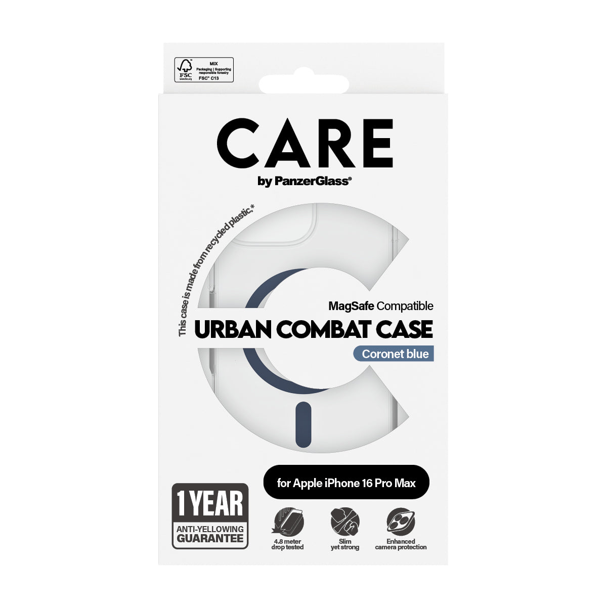  .se ElectricalStuff.se   PanzerGlass CARE by PG Blue MagSafe iPhone16 6.9 Pro mobiltelefonfodral Omslag Transparent PanzerGl