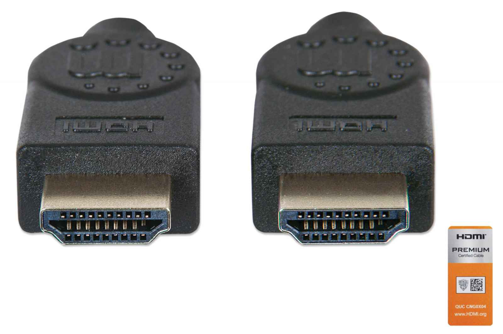  Stuff.se   Manhattan 355353 HDMI-kabel 3 m HDMI Typ A (standard) Svart Manhattan 355353 0766623355353|766623355353 HDMI-Kabl