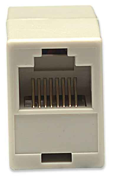  ellinet 504225 kabelomvandlare (hane/hona) 8P8C Elfenben Intellinet 504225 0766623504225|766623504225|7666235042258 Kabelomv
