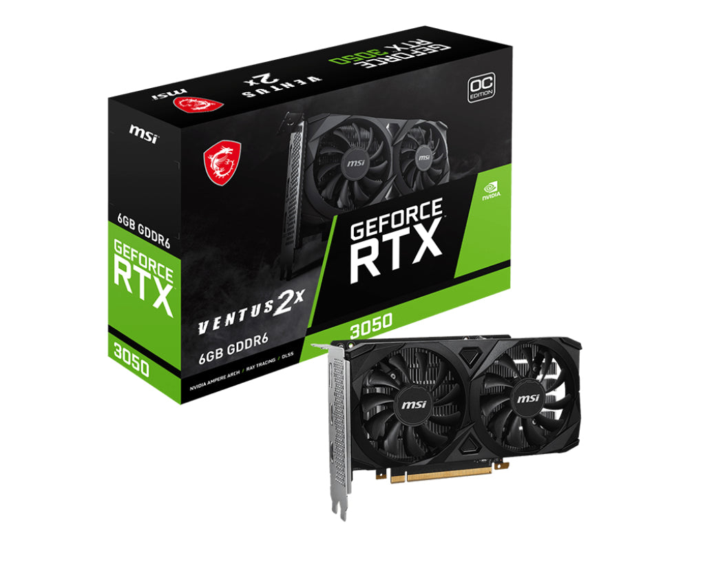  www.electricalstuff.se ElectricalStuff.se   MSI Geforce RTX 3050 VENTUS 2X 6G OC NVIDIA 6 GB GDDR6 MSI GEFORCE RTX 3050 VENT