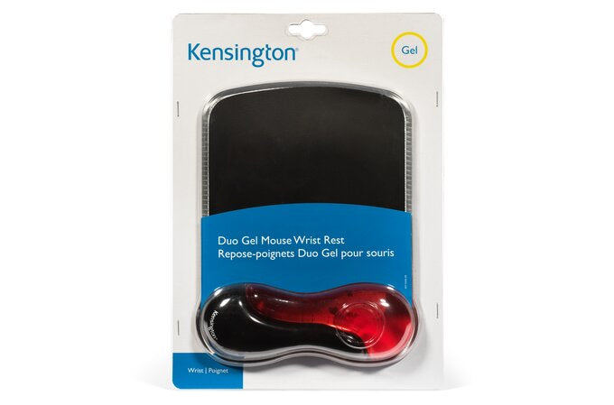   musmatta röd/svart Kensington 62402 0636638006246|636638006246|5054533688957 Musmattor   Duo gelhandledsstöd och musmattor 