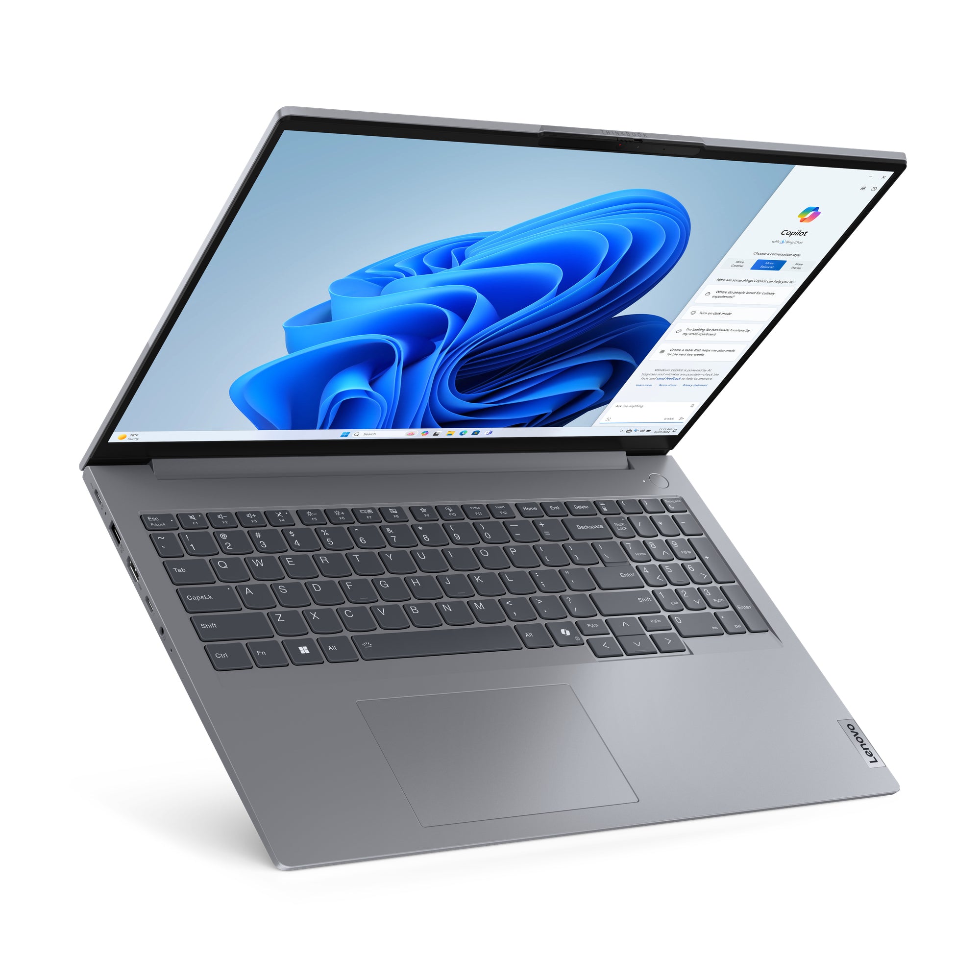  vo ThinkBook 16 G7 ARP AMD Ryzen™ 5 7535HS Bärbar dator 40,6 cm (16") WUXGA 16 GB DDR5-SDRAM 512 GB SSD Wi-Fi 6E (802.11ax) 