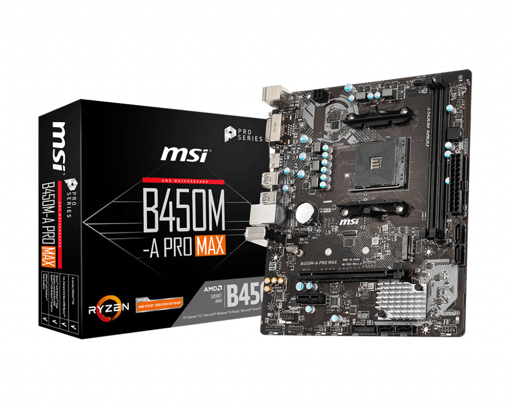  www.electricalstuff.se ElectricalStuff.se   MSI B450M-A PRO MAX moderkort AMD B450 Uttag AM4 micro ATX MSI B450M-A PRO MAX 4