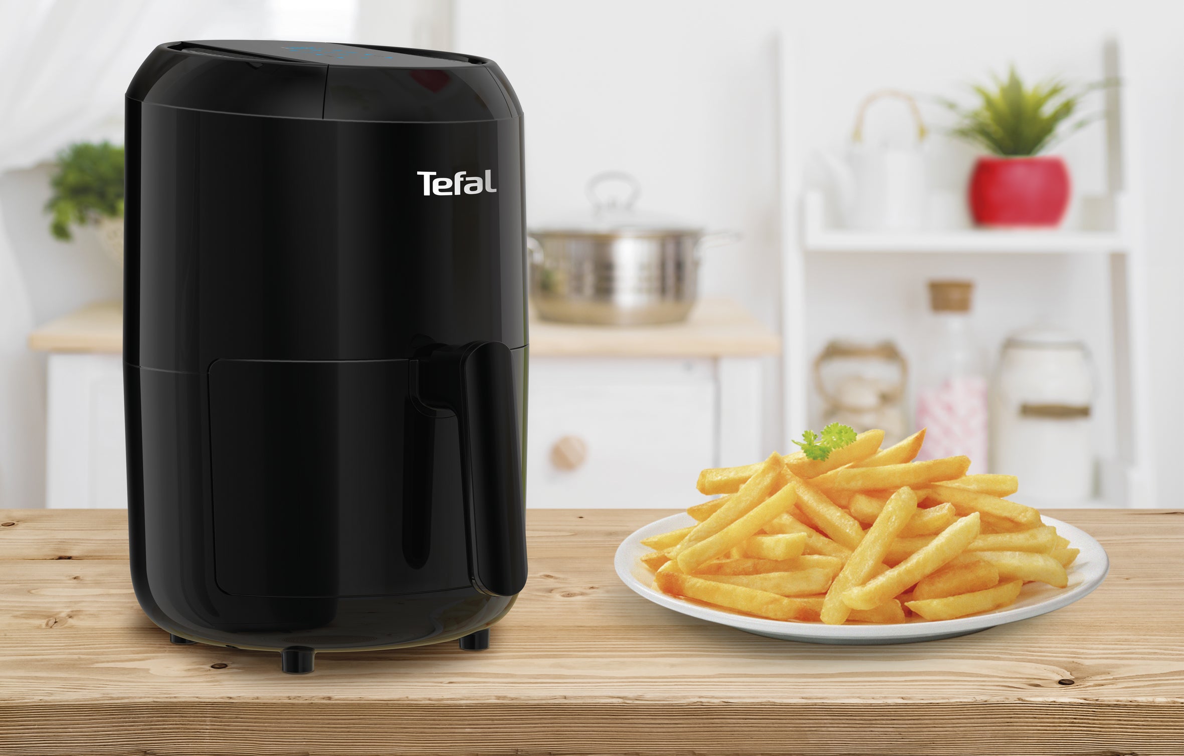  al Easy Fry EY3018 Single 1,6 l Fristående Varmluftsfritös Svart Tefal EY301815 3045380016064 Fritöser Easy Fry Compact EY30