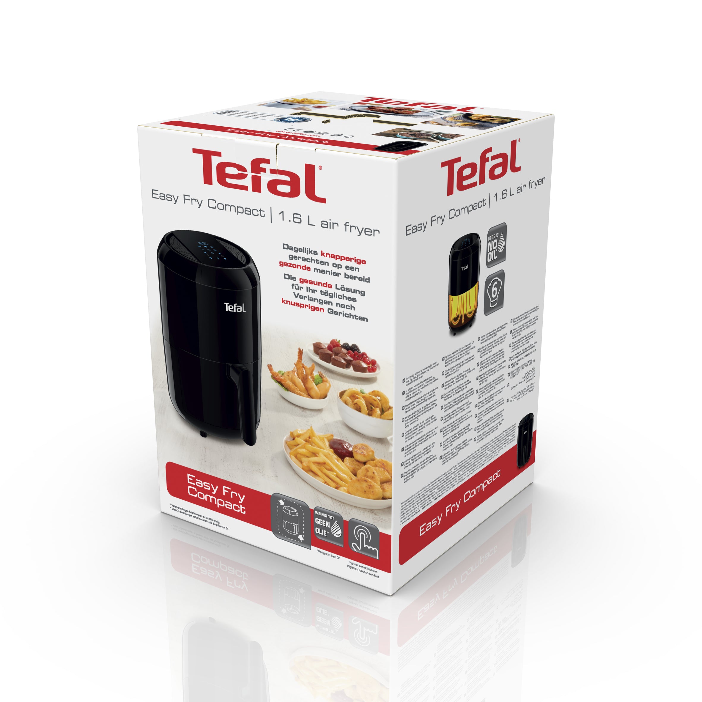  tsfritös Svart Tefal EY301815 3045380016064 Fritöser Easy Fry Compact EY3018 www.electricalstuff.se ElectricalStuff.se   Tef