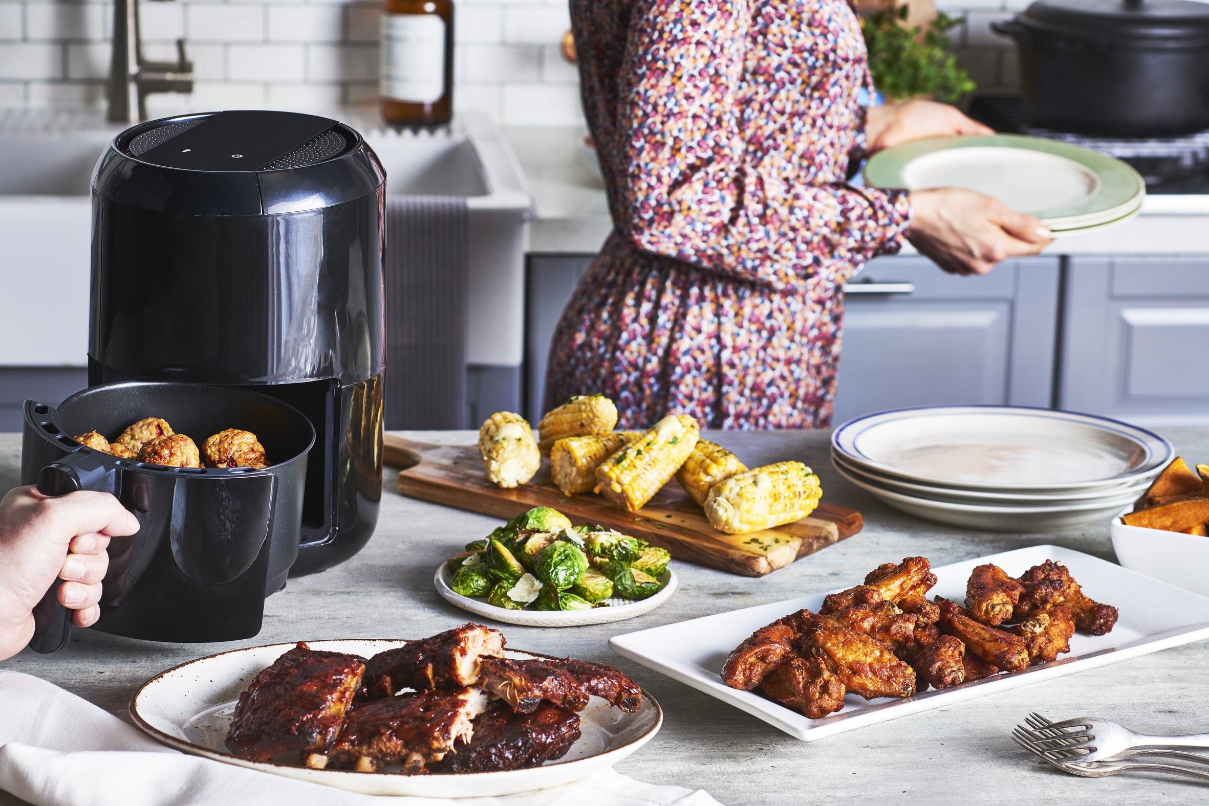  18 www.electricalstuff.se ElectricalStuff.se   Tefal Easy Fry EY3018 Single 1,6 l Fristående Varmluftsfritös Svart Tefal EY3