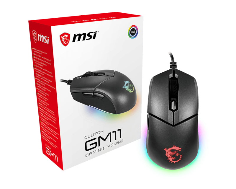  www.electricalstuff.se ElectricalStuff.se   MSI Clutch GM11 datormöss Spela vänster hand USB Type-A Optisk 5000 DPI MSI CLUT