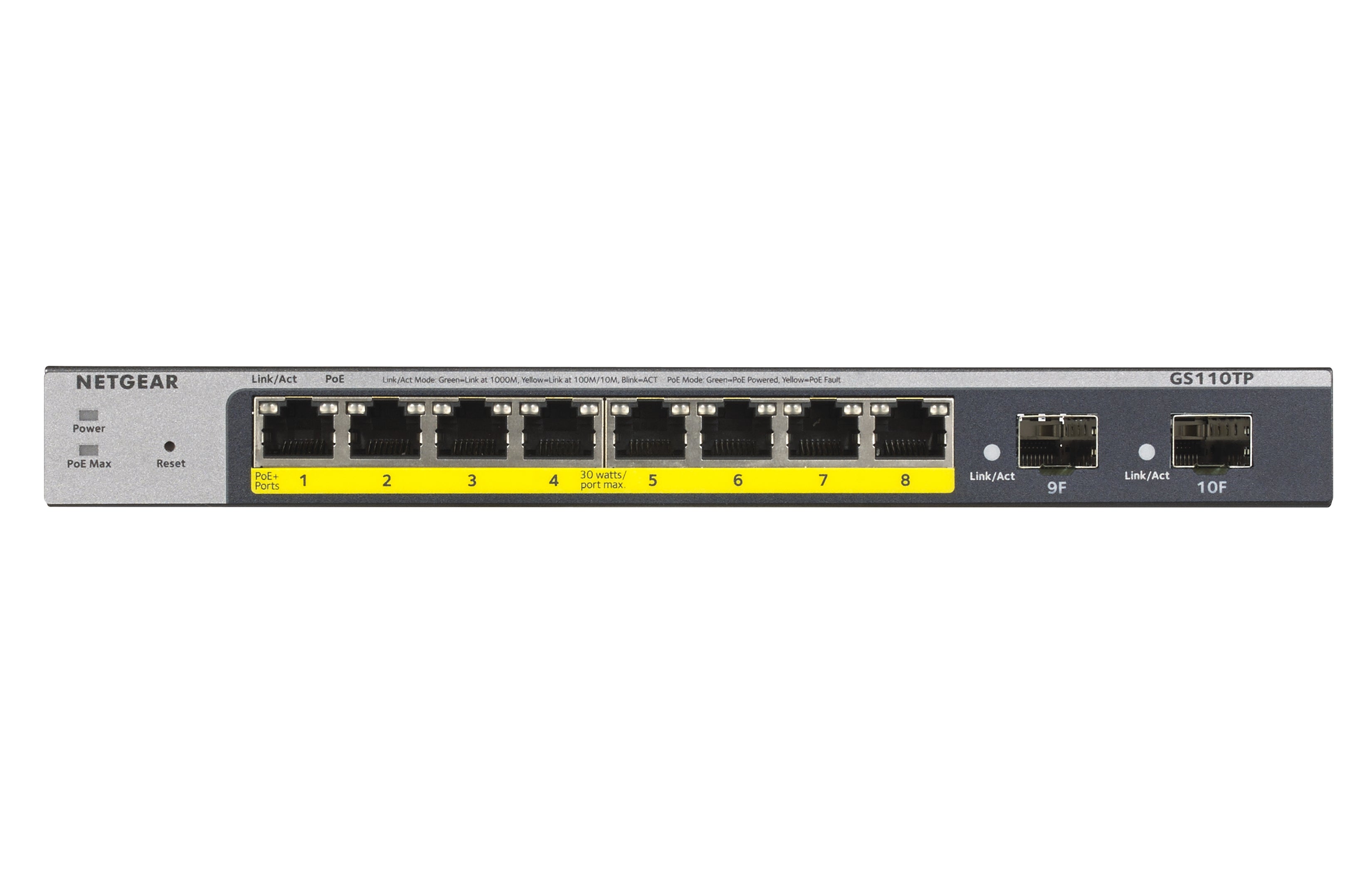  ng via Ethernet (PoE) stöd Grå NETGEAR GS110TP-300EUS 0606449137644|606449137644 Nätverksswitchar   GS110TP www.electricalst