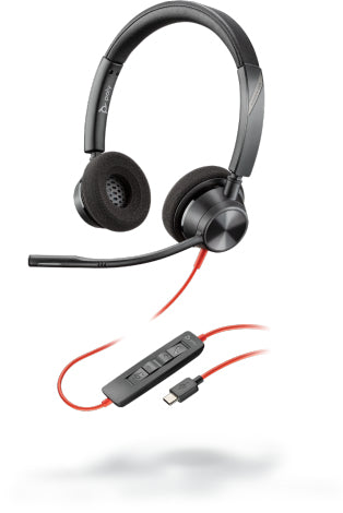  www.electricalstuff.se ElectricalStuff.se   POLY 3320 Headset Kabel Huvudband Samtal/musik USB Type-C Svart POLY 213935-01 0