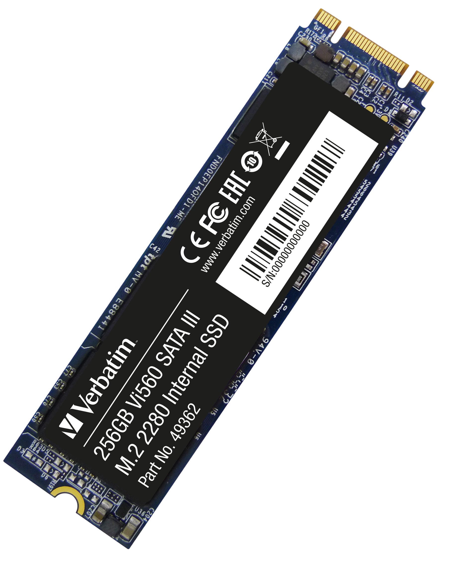  4|023942493624 SSD-Hårddisk   Vi560 S3 www.electricalstuff.se ElectricalStuff.se   Verbatim Vi560 S3 256 GB M.2 Serial ATA I