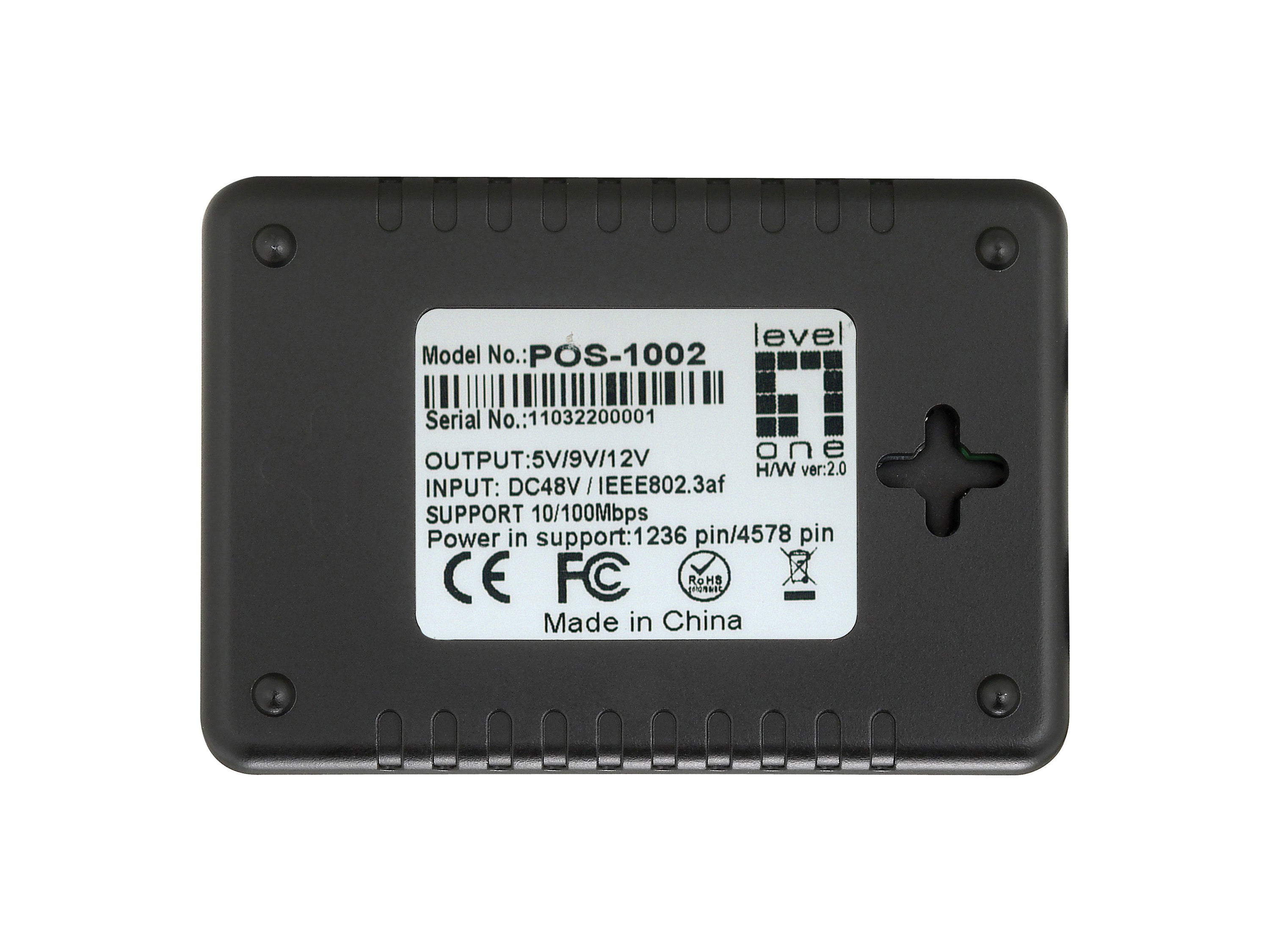  lectricalStuff.se   LevelOne POS-1002 nätverksdelare Strömförsörjning via Ethernet (PoE) stöd Svart LevelOne POS-1002 084635
