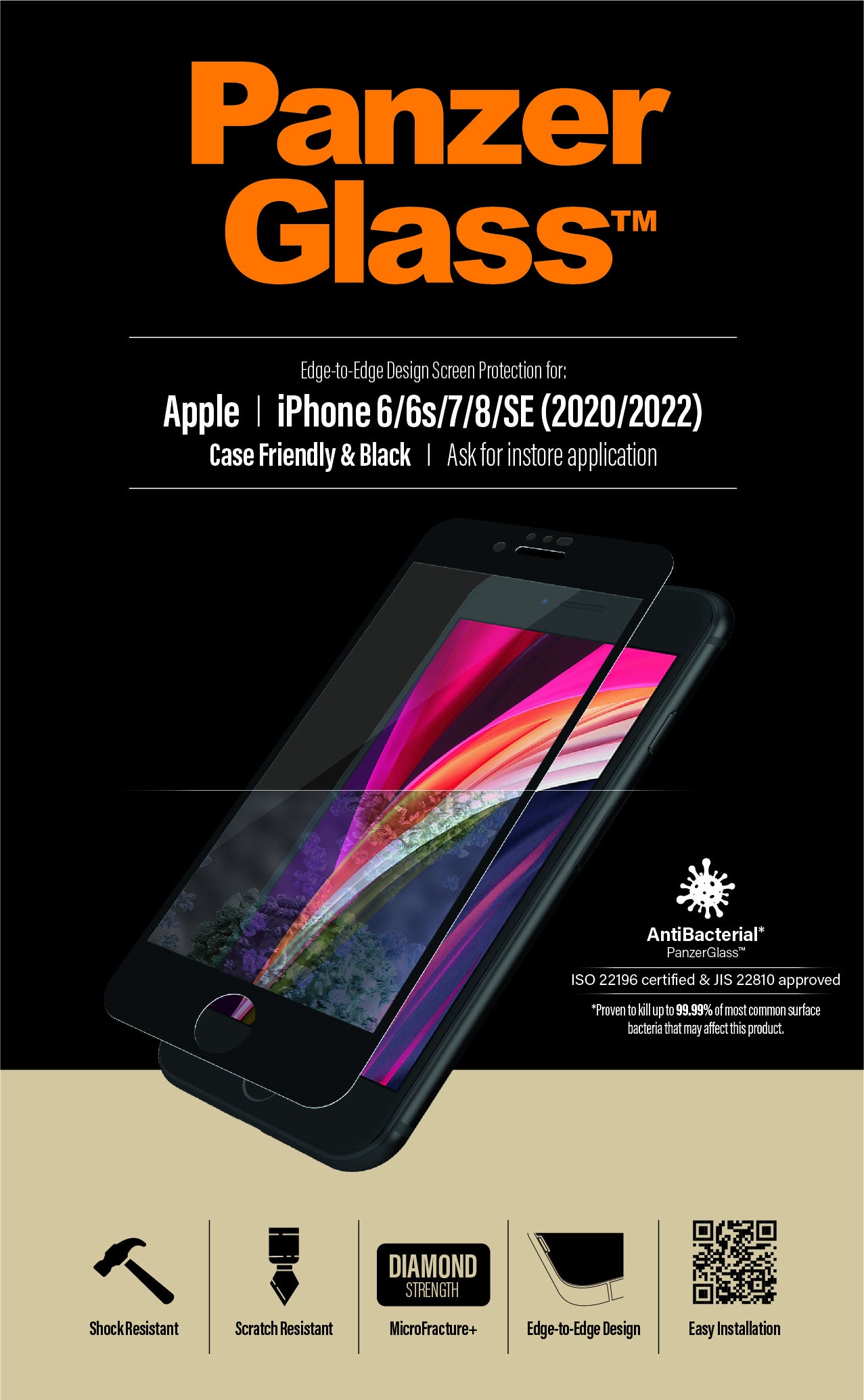  ill mobiltelefon Genomskinligt skärmskydd Apple 1 styck PanzerGlass 2679 5711724026799 Skärm- och Baksidesskydd till Mobilte