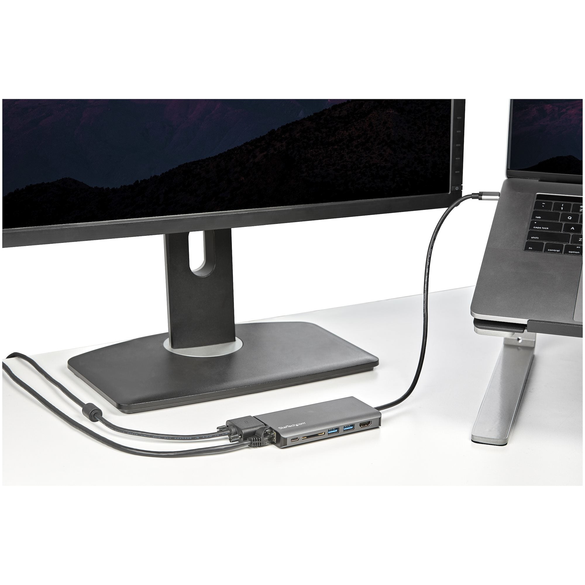  - Bärbar dockningsstation för bärbar dator/surfplatta USB-C Mini Dock | 100 W PD genomströmning | USB-C- och A-portar | SD-k