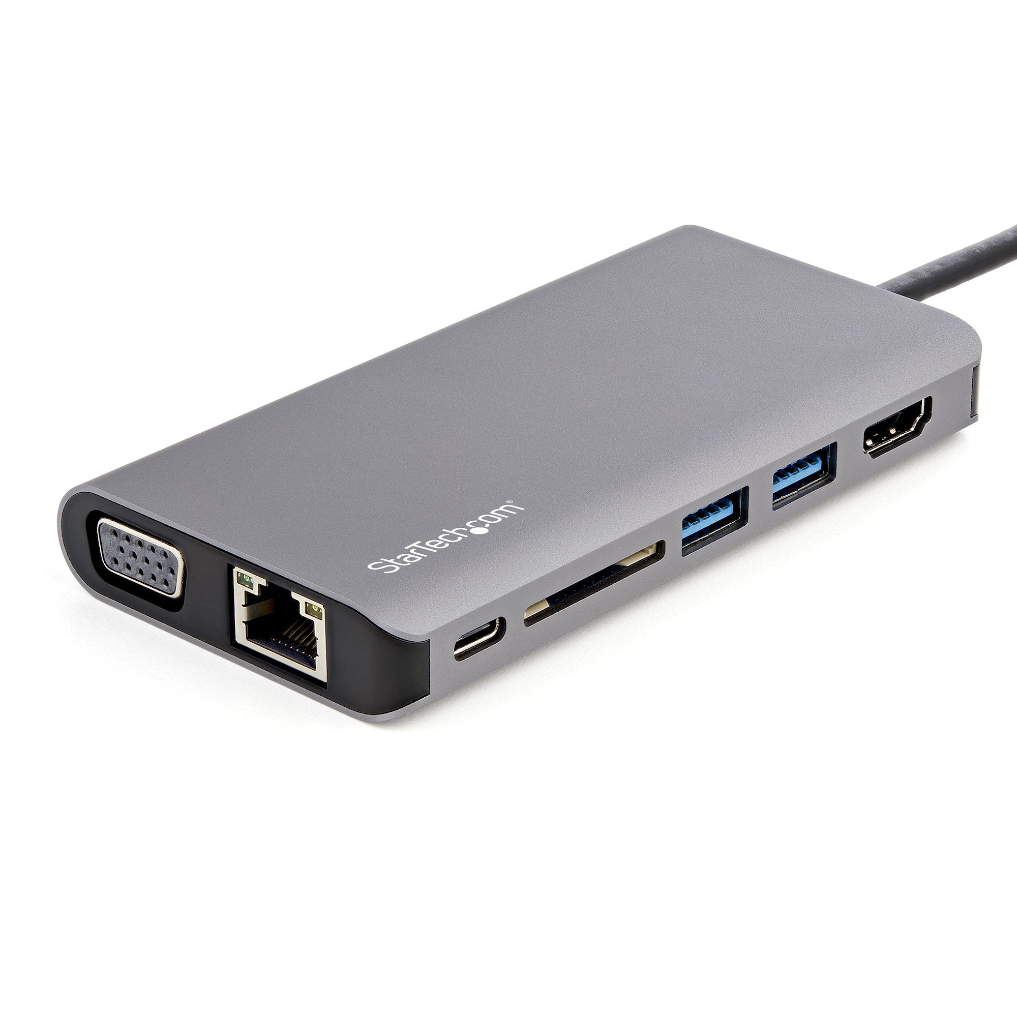  80p VGA - 3x USB 3.0-hubb, SD, GbE, Audio, 100 W PD Pass-through - Bärbar dockningsstation för bärbar dator/surfplatta StarT
