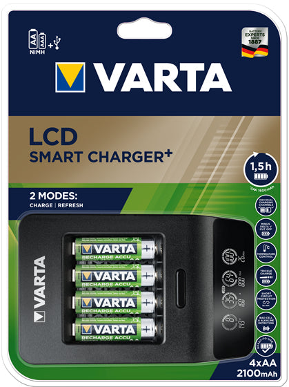  ectricalStuff.se   Varta LCD SMART CHARGER+ batteriladdare Hushållsbatteri AC Varta 57684 101 441 4008496988242 Batteriladda