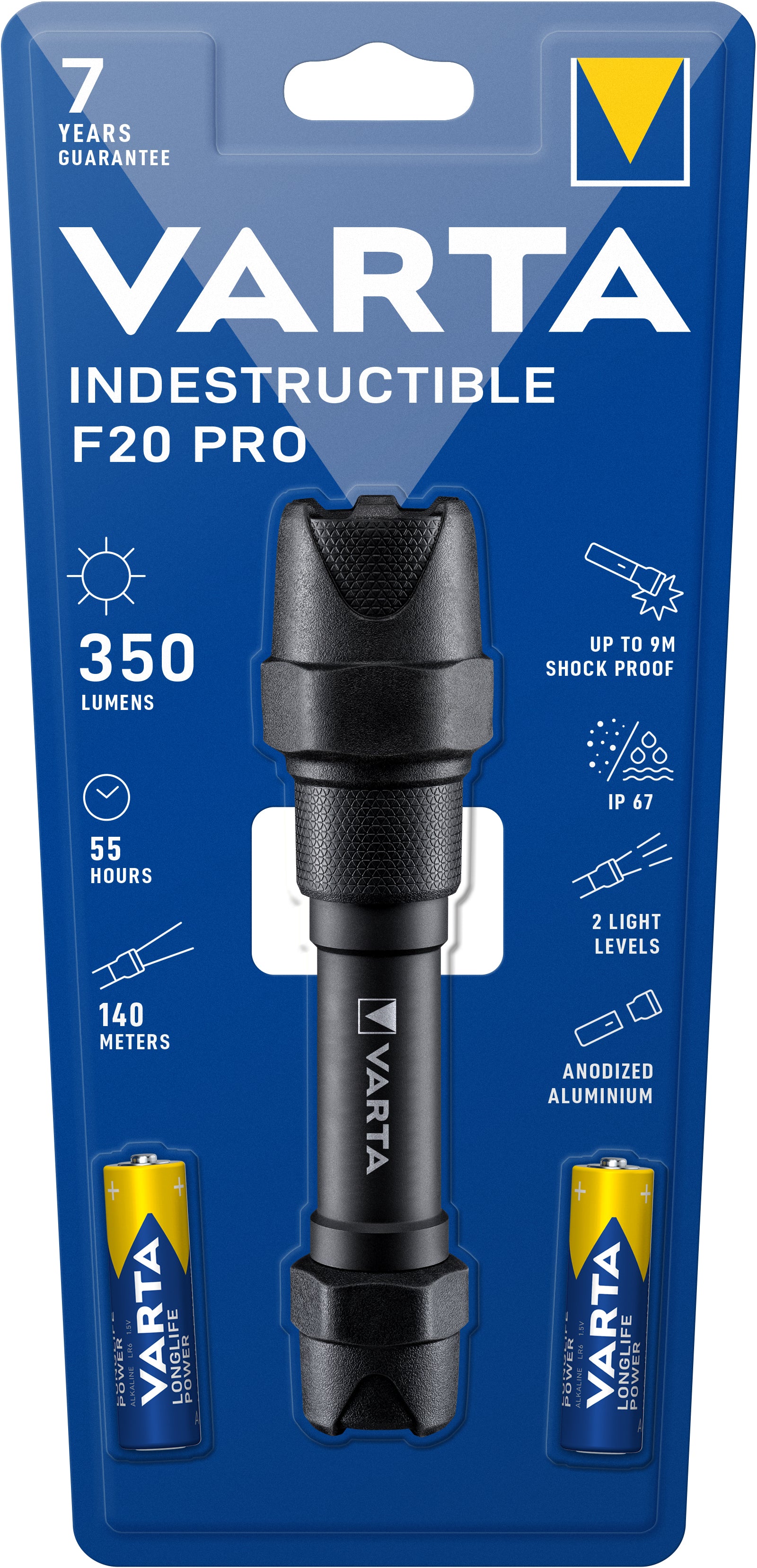  www.electricalstuff.se ElectricalStuff.se   Varta Indestructible F20 Pro Svart Ficklampa LED Varta 18711 101 421 40084969872