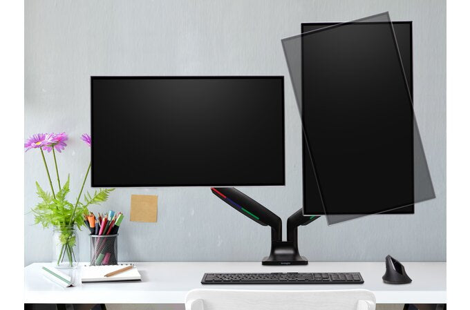   och Ställ till Bildskärmar   SmartFit® engrepps monitorarmar – Svart dubbel www.electricalstuff.se ElectricalStuff.se   Ken
