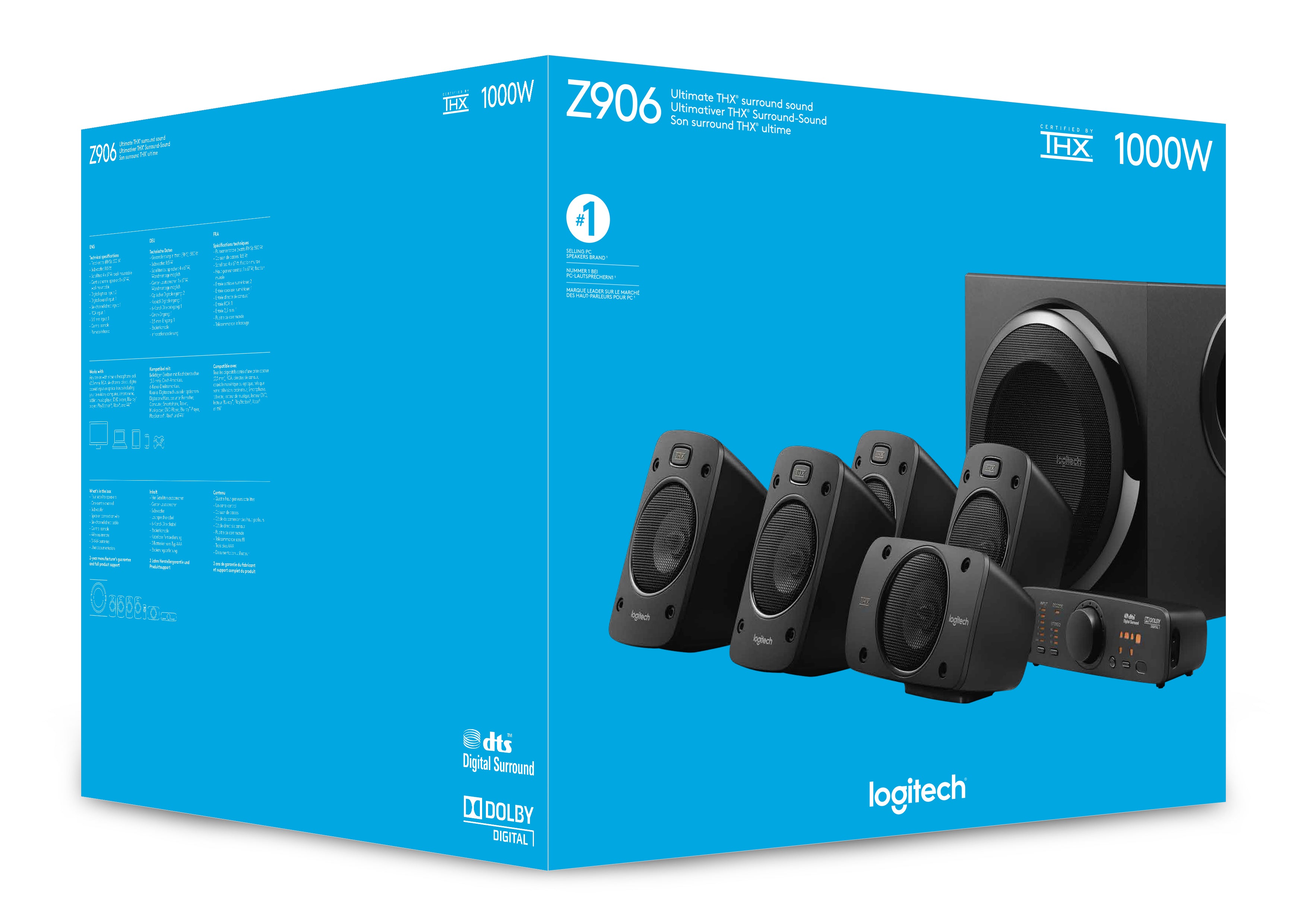  ff.se ElectricalStuff.se   Logitech Z906 mikrofonset 500 W Universal Svart 5.1 kanaler 67 W Logitech 980-000468 505406398947