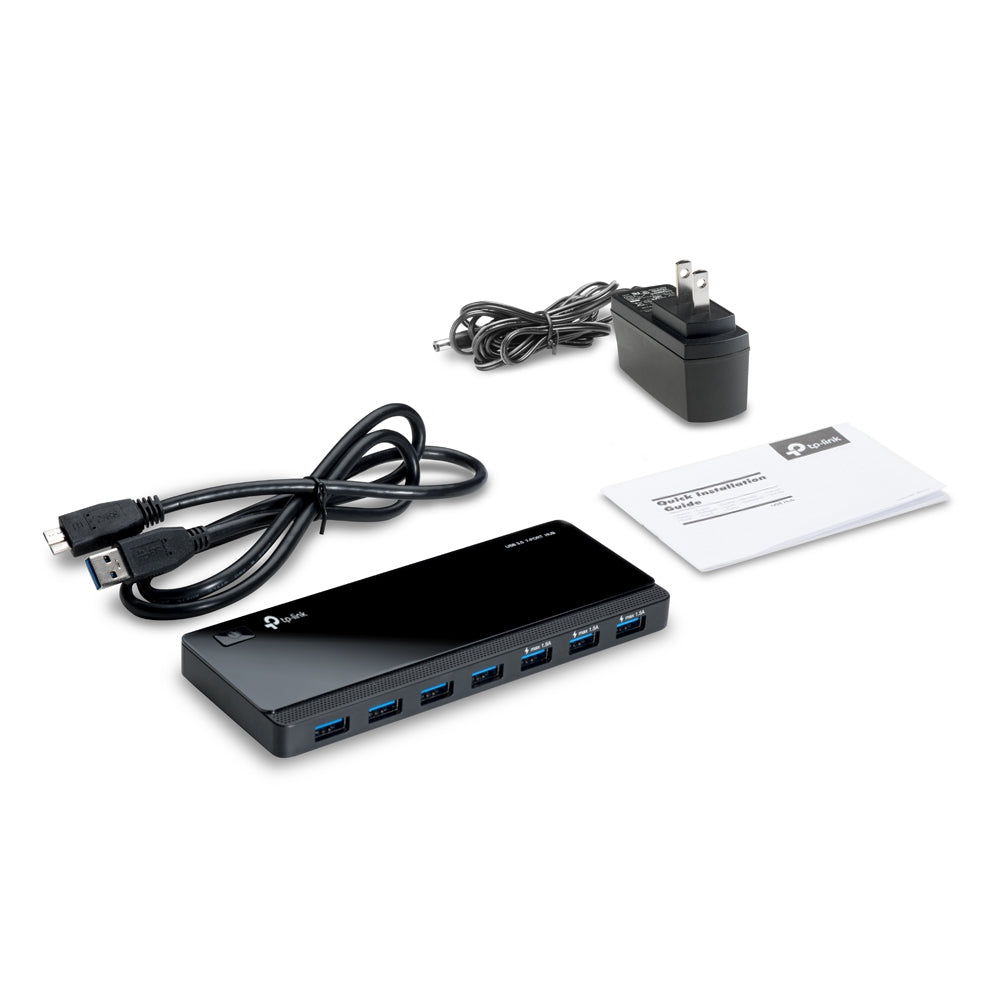  UH700 gränssnittshubbar USB 3.2 Gen 1 (3.1 Gen 1) Micro-B 5000 Mbit/s Svart TP-Link UH700 0804067316612|804067316612 Gränssn
