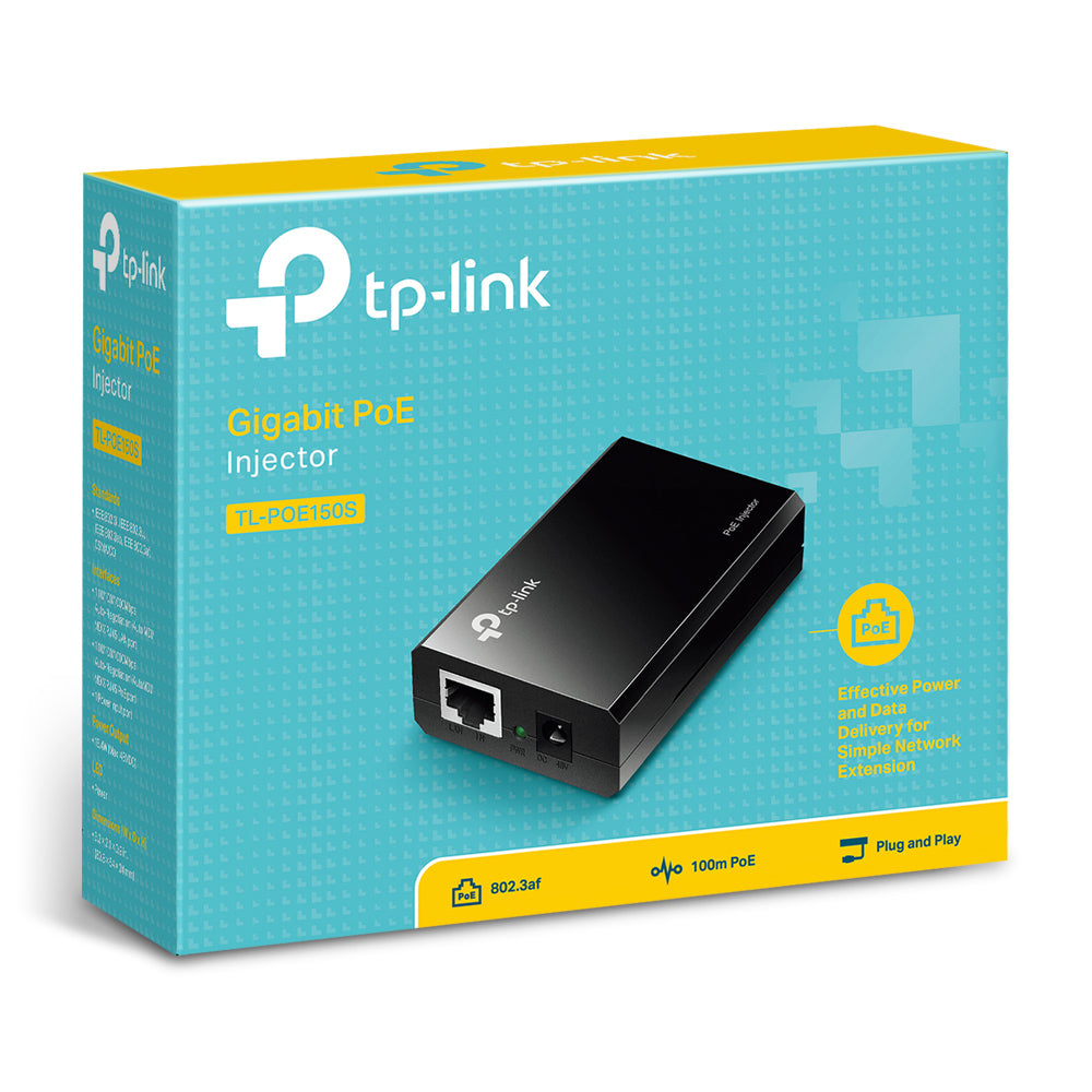  et 48 V TP-Link TL-POE150S 5054230488966 PoE-Adapters   TL-POE150S www.electricalstuff.se ElectricalStuff.se   TP-Link TL-PO
