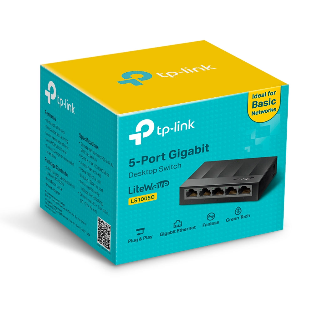  /100/1000) Svart TP-Link LS1005G 0845973085469|845973085469 Nätverksswitchar   LS1005G www.electricalstuff.se ElectricalStuf