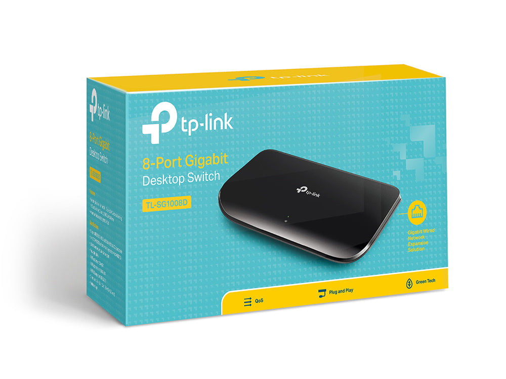 icalstuff.se ElectricalStuff.se   TP-Link TL-SG1008D nätverksswitchar Ohanterad Gigabit Ethernet (10/100/1000) Svart TP-Link