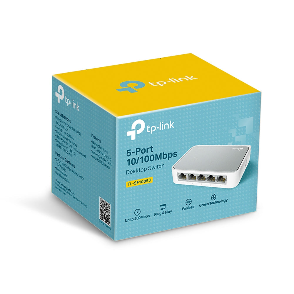  terad Fast Ethernet (10/100) TP-Link TL-SF1005D  Nätverksswitchar   TL-SF1005D www.electricalstuff.se ElectricalStuff.se   T